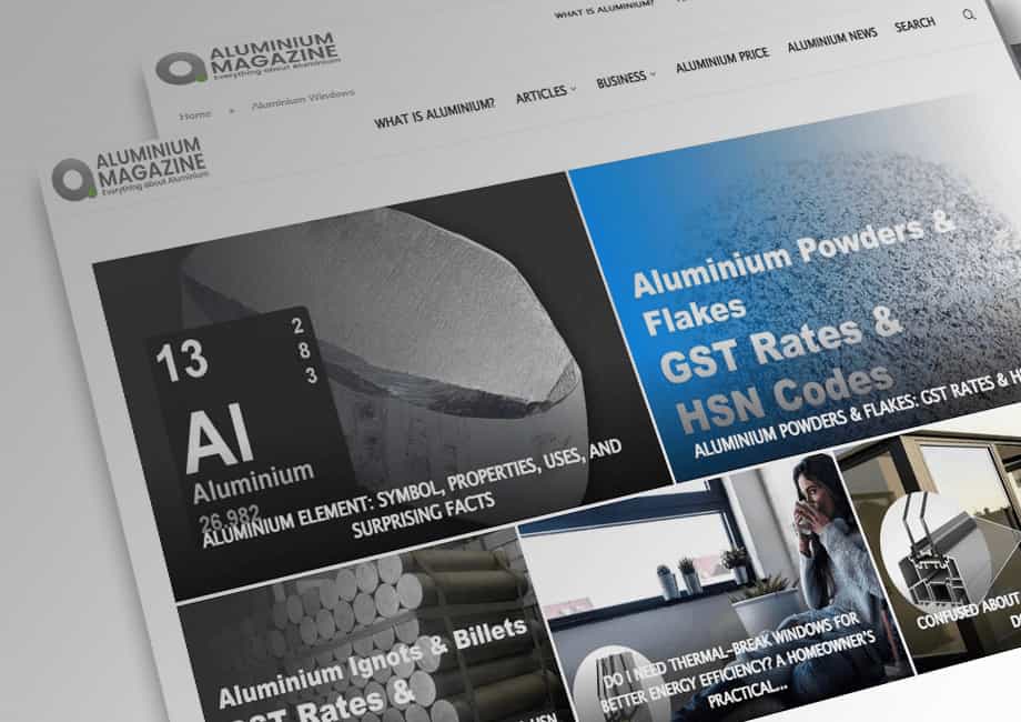 Aluminium Magazine Website Screenshot