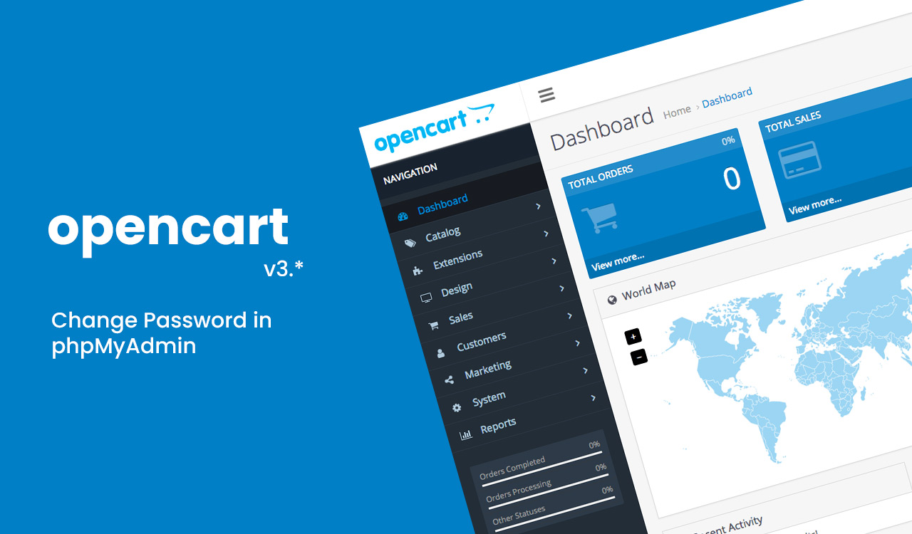 Opencart 3 change password via phpMyAdmin